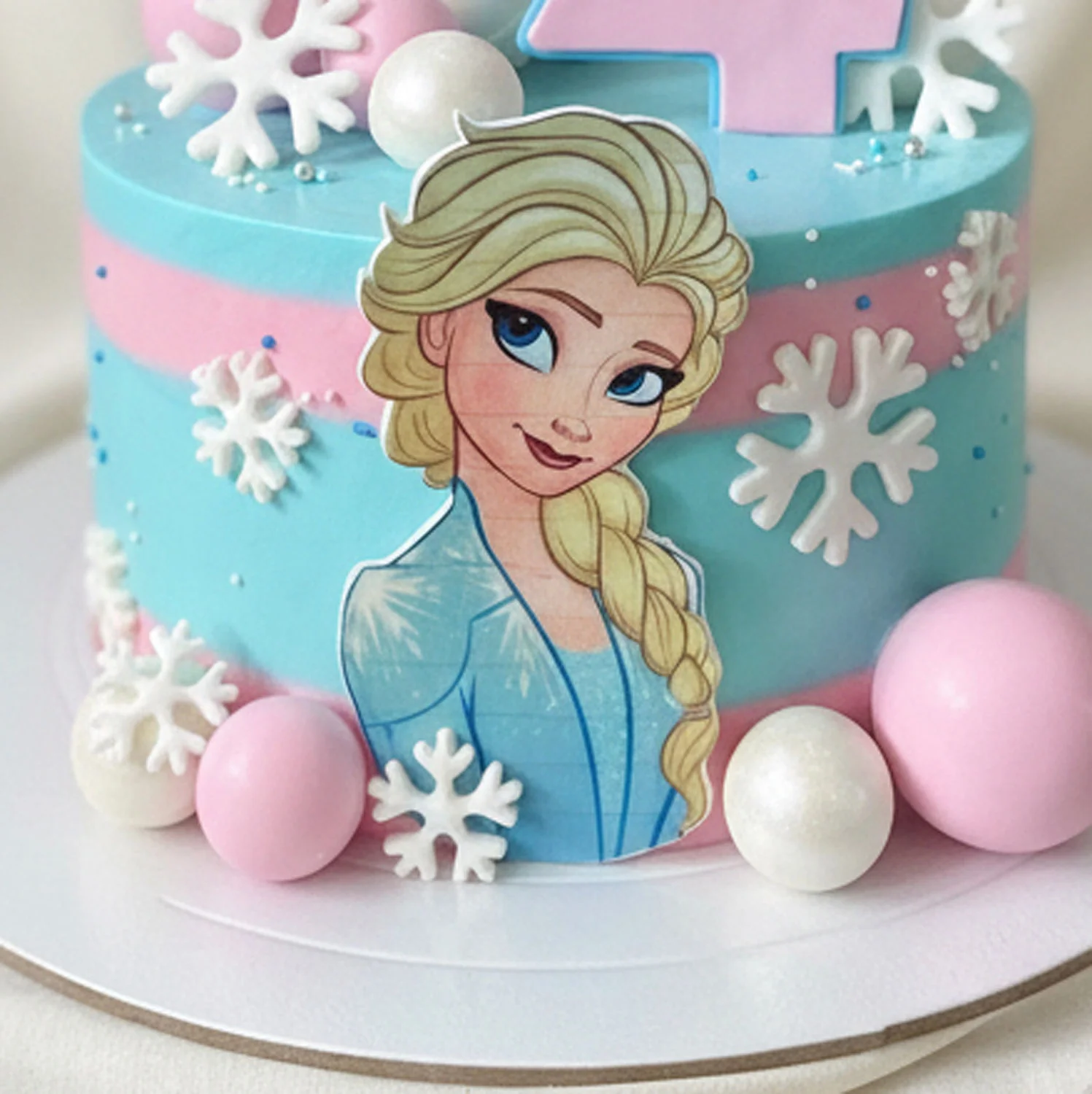 كيك عيد ميلاد اطفال أميرة الثلج - Image 2