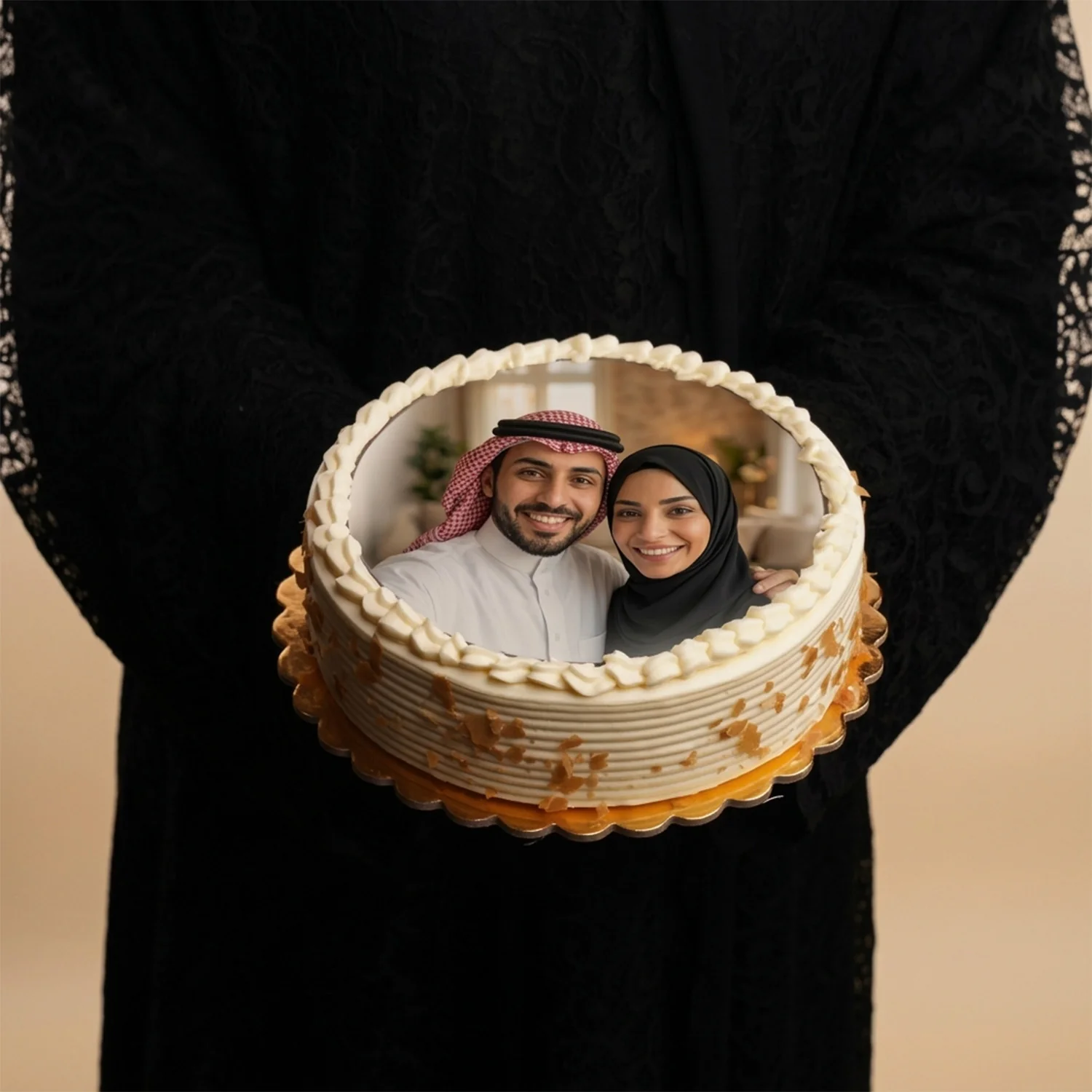 كومبو حب | بوكيه ورد أحمر و كيك بالصورة - Image 3