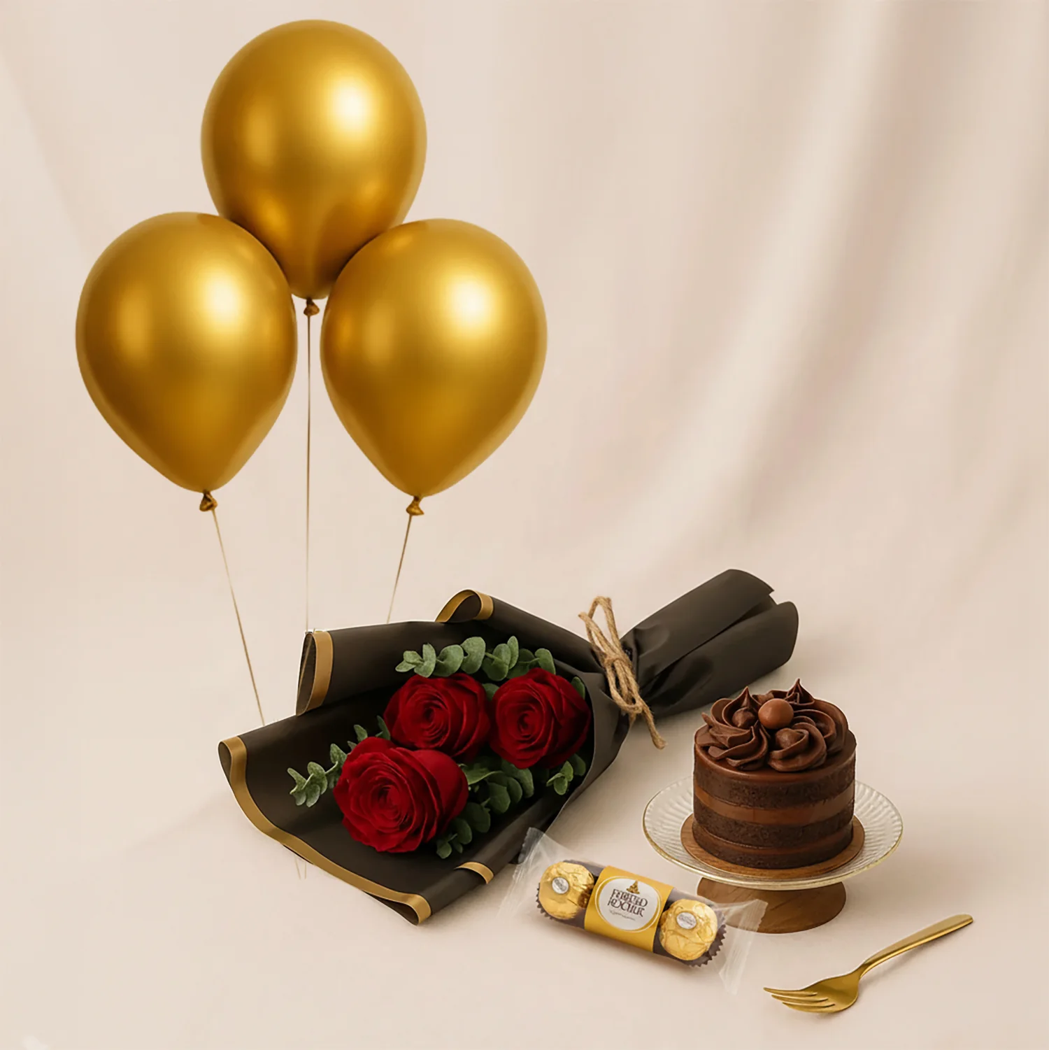 كومبو كيك وورد احمر راقي - Image 5