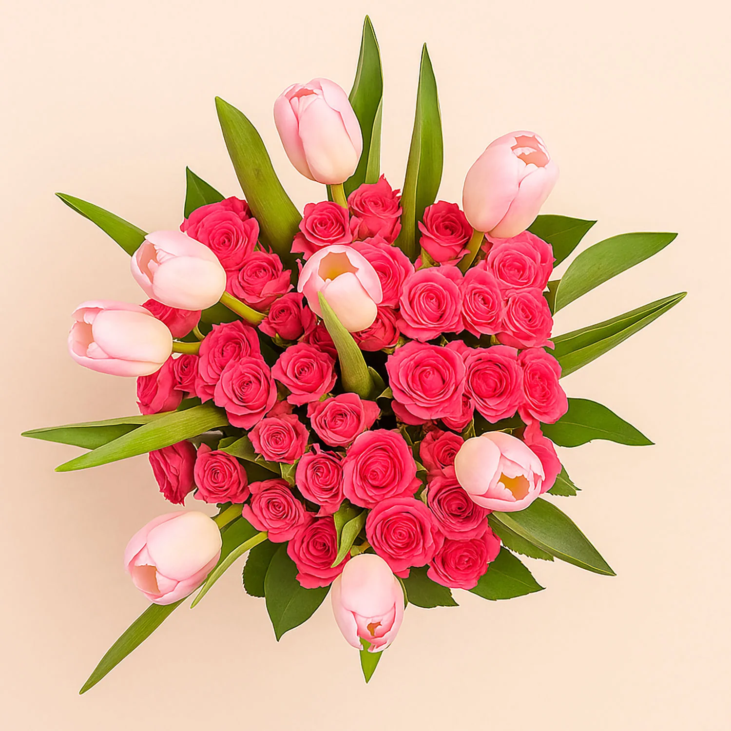 فازة ورد فوشي و توليب راقية - Image 5