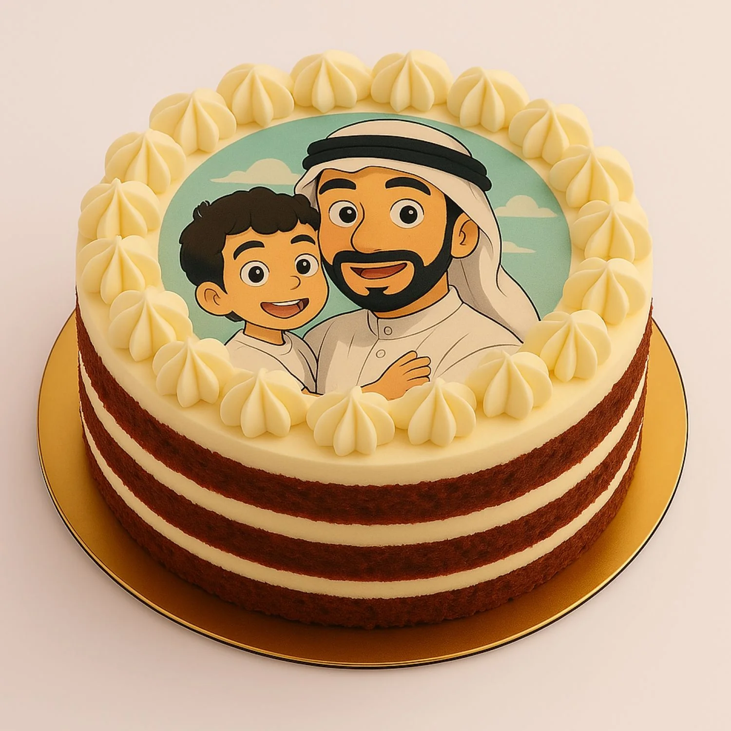 كيكه للوالد مخصصة بالصورة طراز غيبلي
