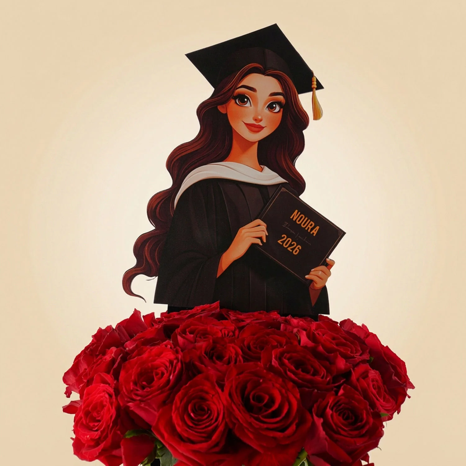 تنسيق تخرج ورد وبالونات مع شوكولاتة بوستاني - Image 3