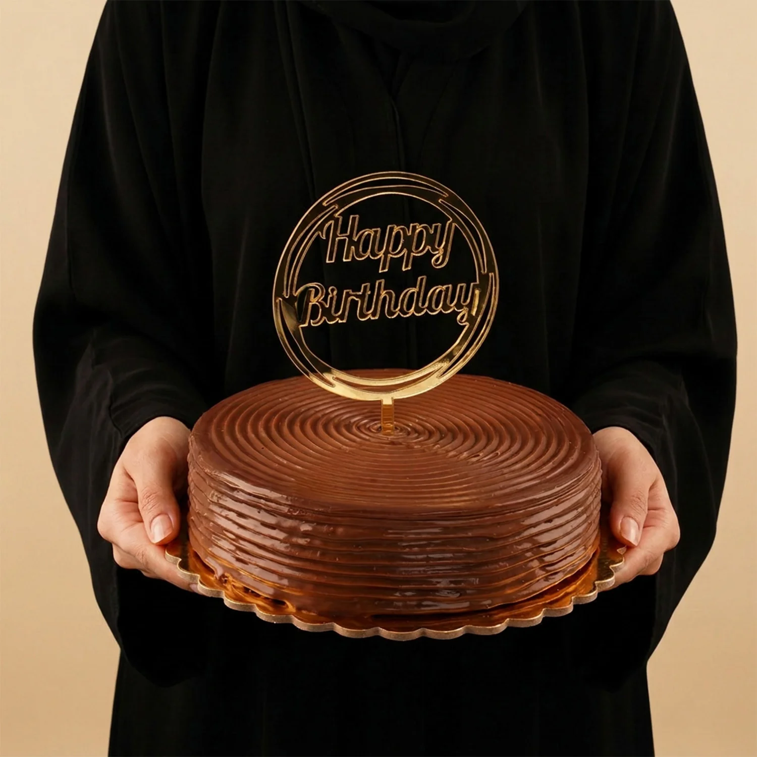 كيك عيد ميلاد أمنيات ذهبية - Image 3
