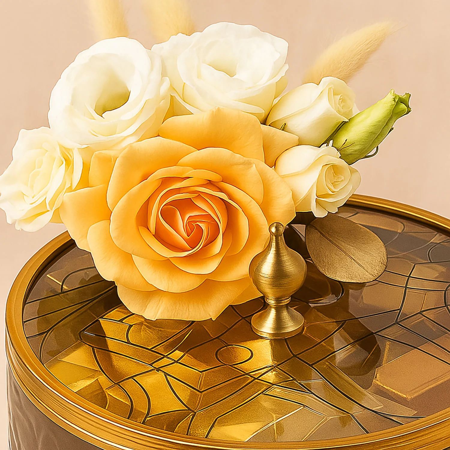 شوكولاتة و ورد | وعاء تقديم أوتانتيك بني - Image 3