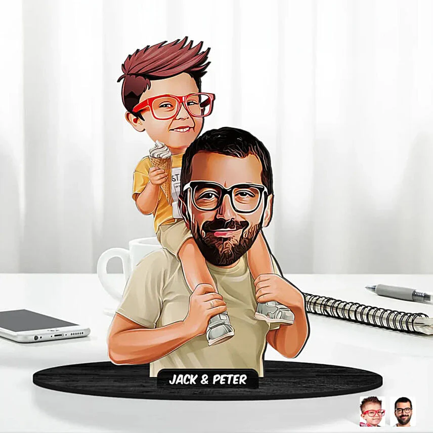 ديكور مكتبي مخصص بالصور للأب وابنه
