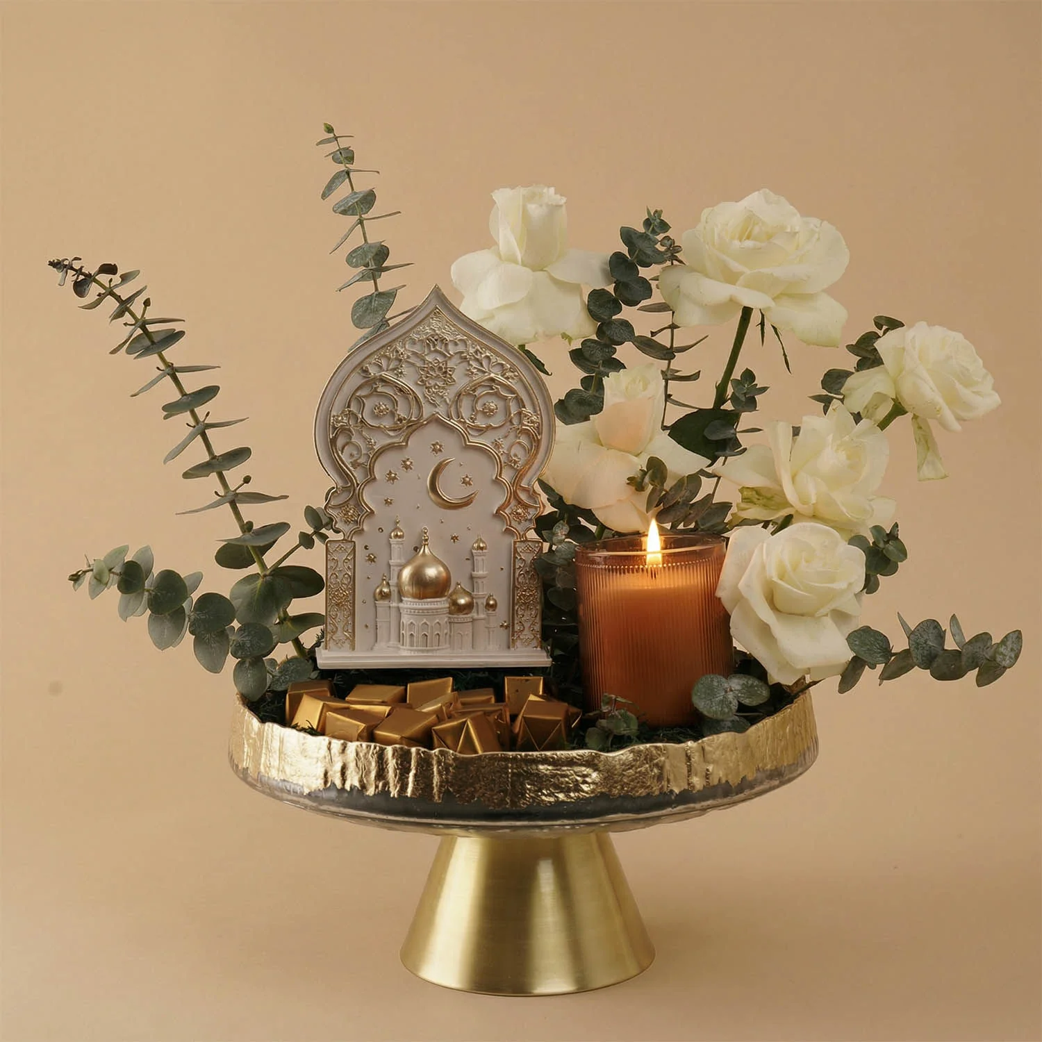 طبق ورد رمضان الذهبي مع شوكولاتة - Image 5