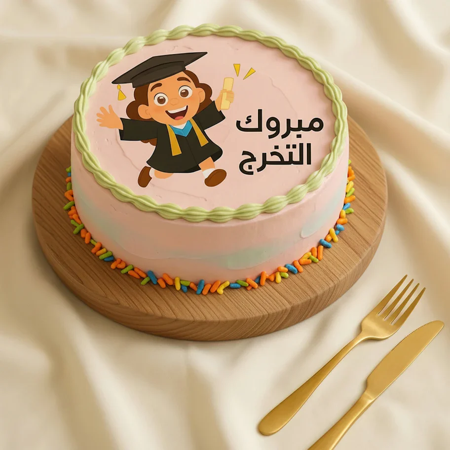 كيك مبروك التخرج الاحتفالي للبنات