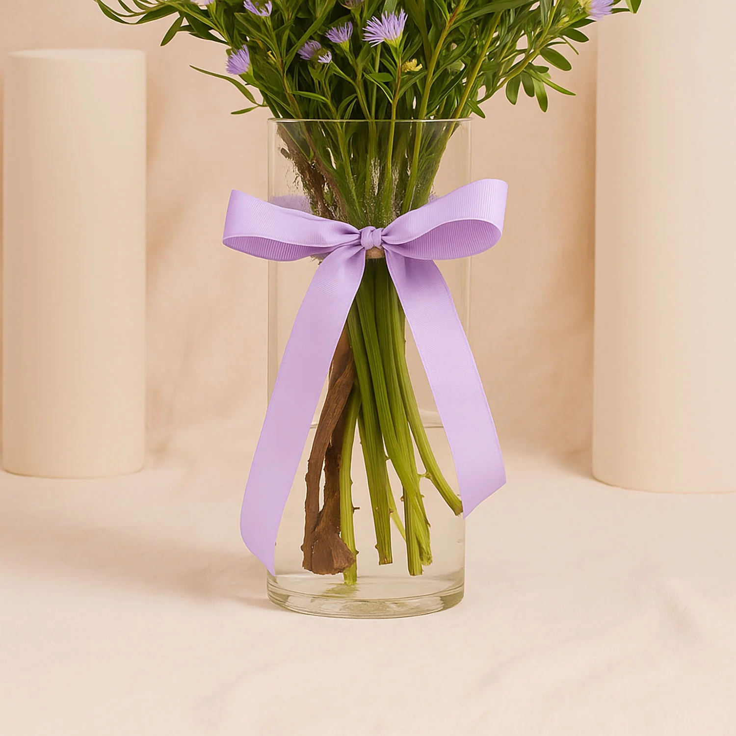 فازة  ورود أستر أنيقة - Image 2